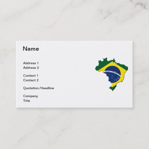 Brazil map business card