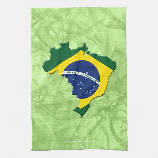 Brazil map kitchen towel (Vertical)