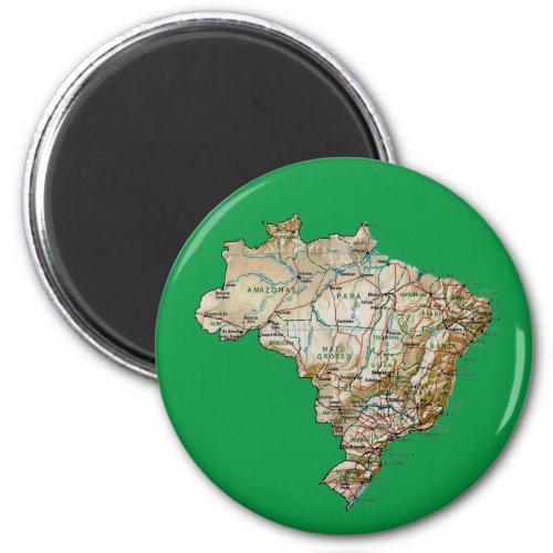 Brazil Map Magnet