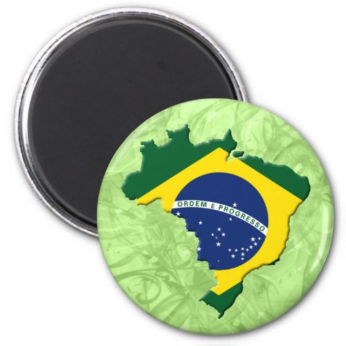 Brazil map magnet