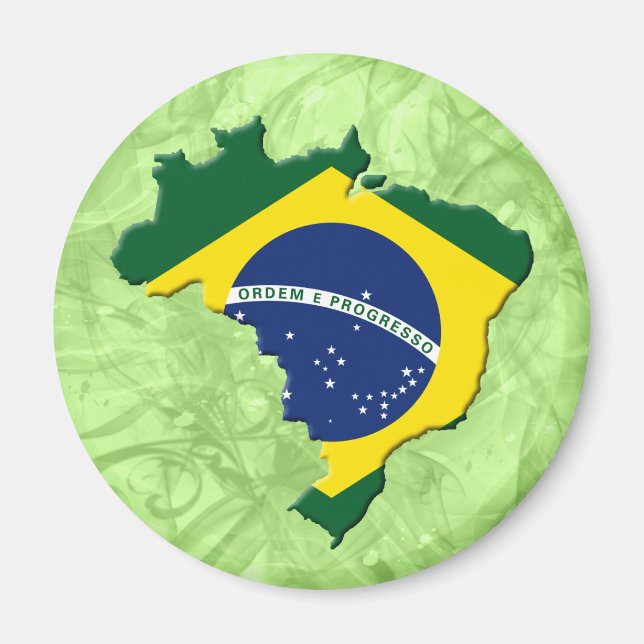 Brazil map magnet (Front)