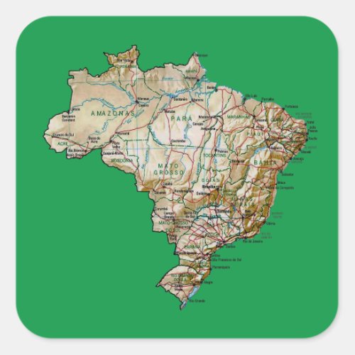 Brazil Map Sticker