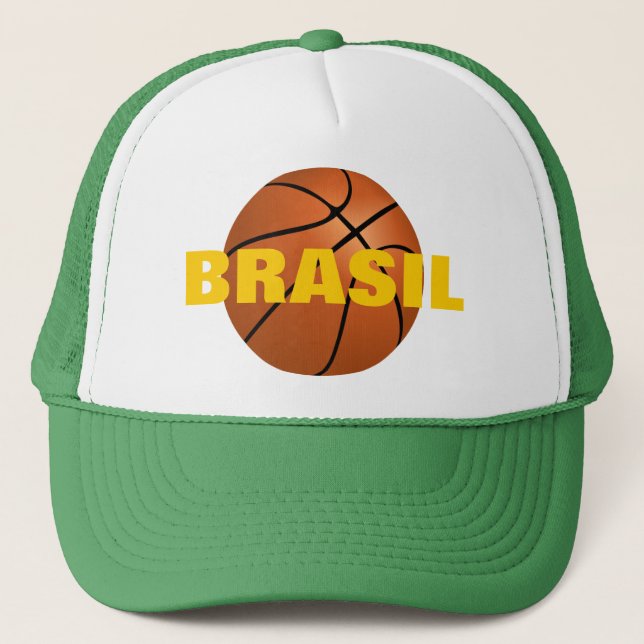 Brazil National Basketball Team Trucker Hat (Front)