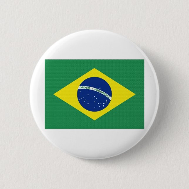 Brazil National Flag Button (Front)