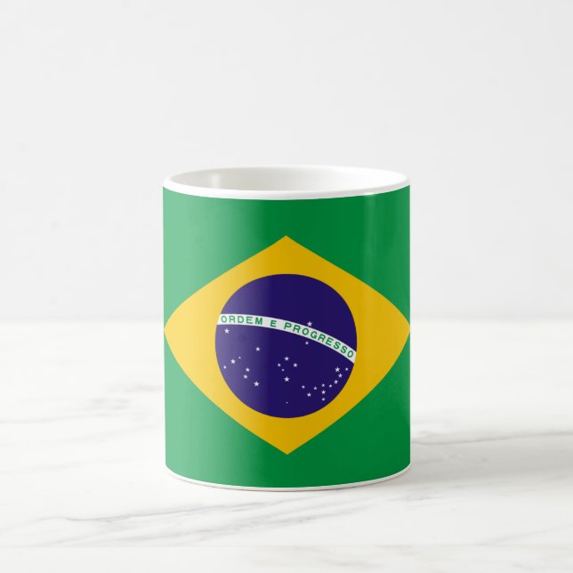 Brazil National Flag Coffee Mug (Center)