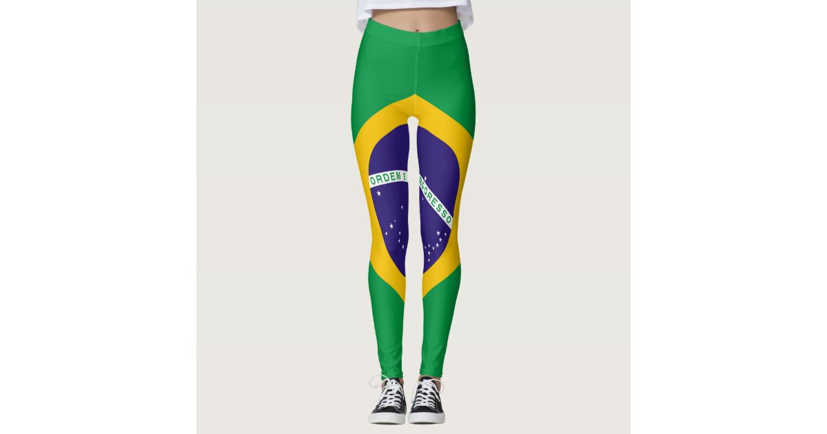 Brazil National Flag Leggings | Zazzle