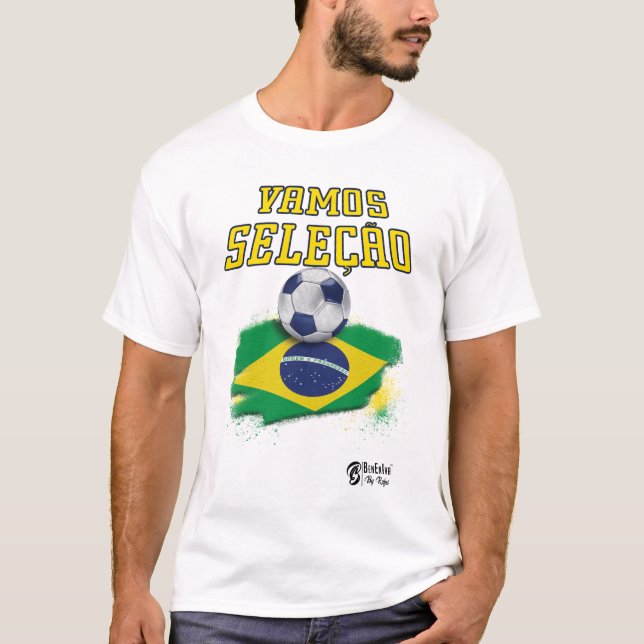 Brazil National Football Team Fans Tee ver 3 White (Front)