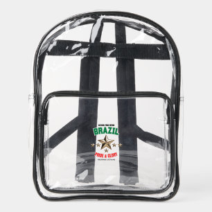Brazil National Pride Custom Clear Backpack