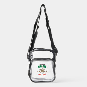 Brazil National Pride Custom Clear Crossbody Bag