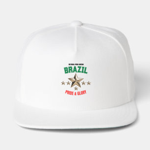 Brazil National Pride Edition 5 Panel Snapback Snap Back Hat