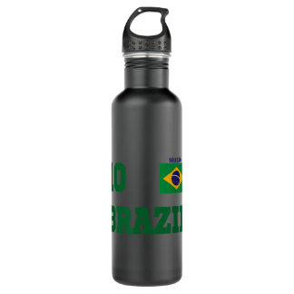 Brazil Nr. 10 - Jersey Style - Seleção Stainless Steel Water Bottle