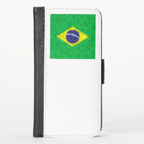 Brazil Oil Painting Drawing iPhone XS Wallet Case