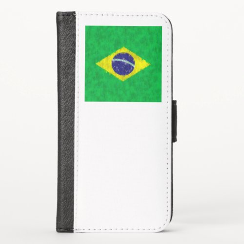 Brazil Oil Painting Drawing iPhone X Wallet Case