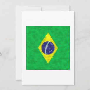 Brazil Oil Painting Drawing Thank You Card