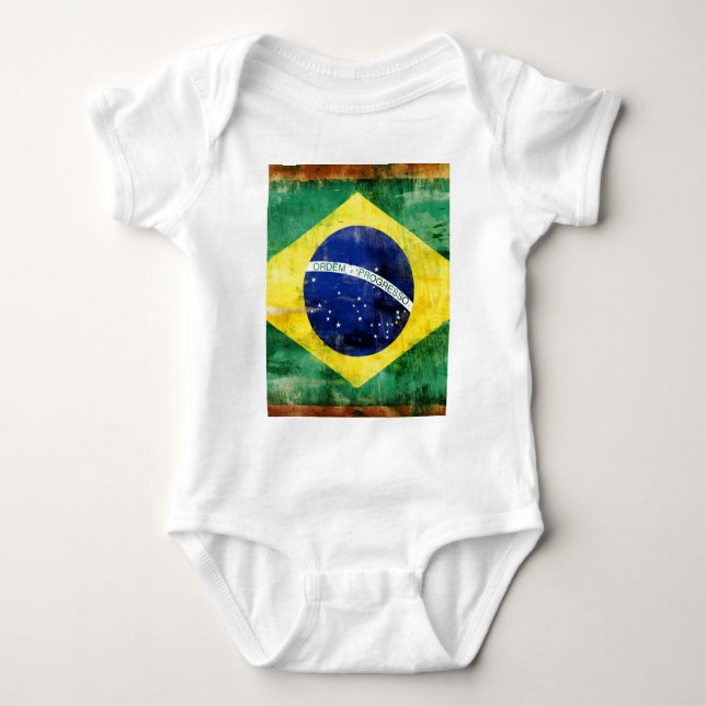 Brazil old flag baby bodysuit (Front)