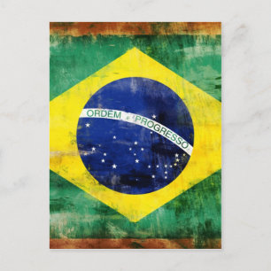 Brazil old flag postcard