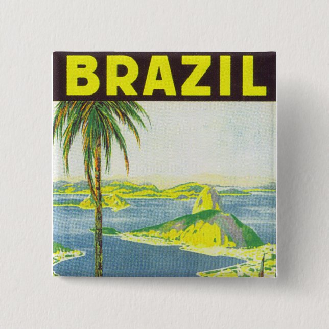 Brazil Pinback Button (Front)