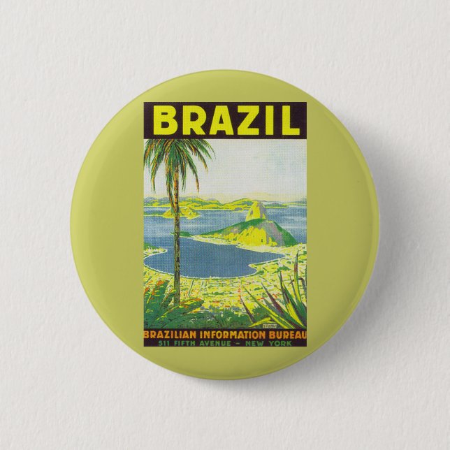Brazil Pinback Button (Front)