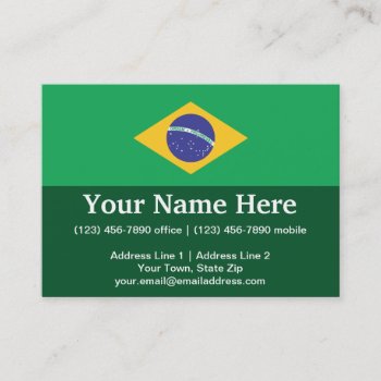 Brazil Plain Flag Business Card by representshop at Zazzle