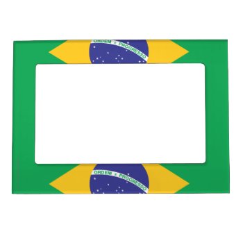 Brazil Plain Flag Magnetic Photo Frame by representshop at Zazzle