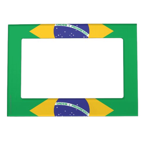 Brazil Plain Flag Magnetic Photo Frame