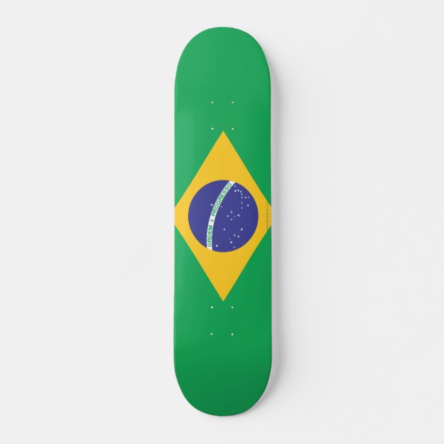 Brazil Plain Flag Skateboard Deck (Front)