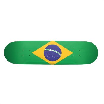 Brazil Plain Flag Skateboard Deck by representshop at Zazzle