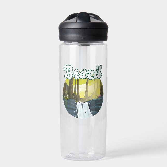 Brazil Rainforest logo Water Bottle (Front)