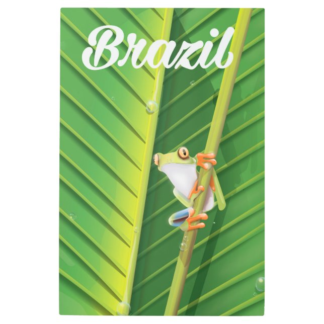 Brazil rainforest tree frog travel poster (Front)