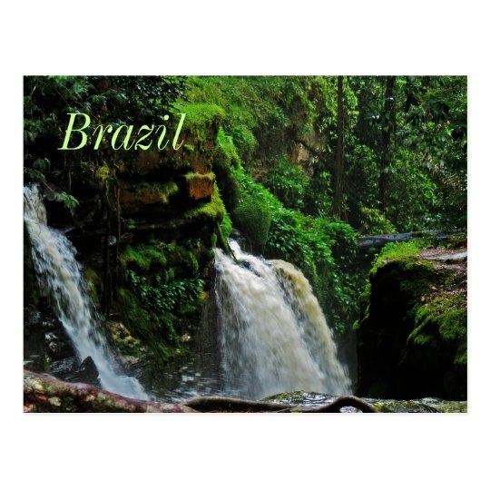 Brazil Rainforest Waterfall Postcard | Zazzle.com