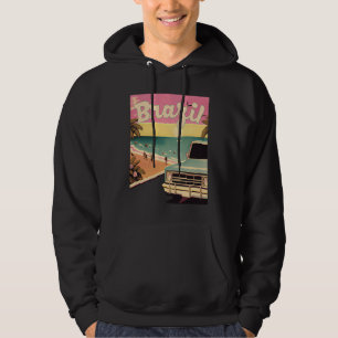 Brazil Retro Beach Vacation Graphics Brazilian Sur Hoodie