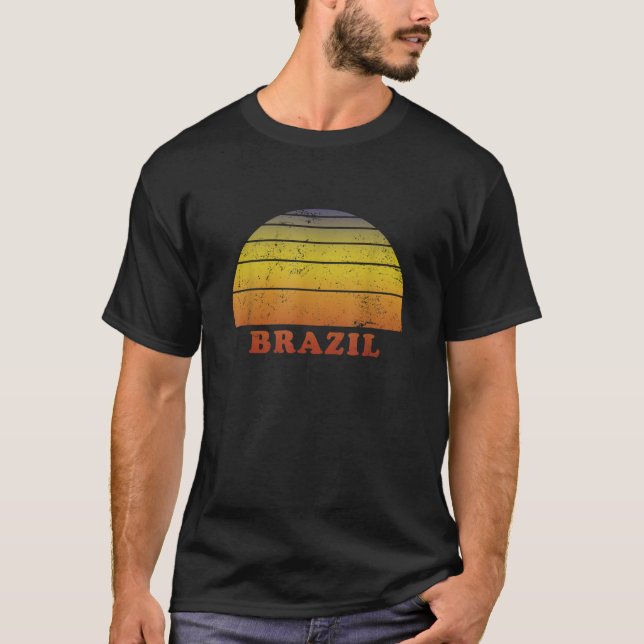 Brazil Retro Vintage 70s Throwback Surf Tee (Front)