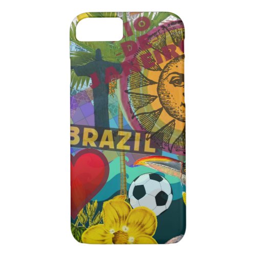 Brazil Rio de Janiero Sun Travel Colorful Art iPhone 87 Case