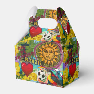 Brazil Rio de Janiero Sun Travel Colorful Art Favor Boxes