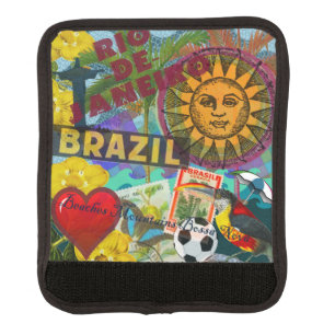 Brazil Rio de Janiero Sun Travel Colorful Art Luggage Handle Wrap