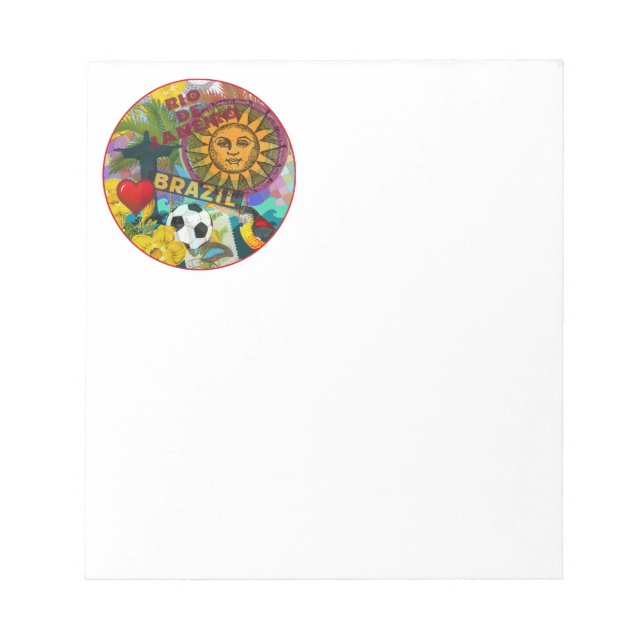 Brazil Rio de Janiero Sun Travel Colorful Art Notepad (Front)