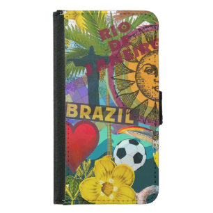 Brazil Rio de Janiero Sun Travel Colorful Art Wallet Phone Case For Samsung Galaxy S5