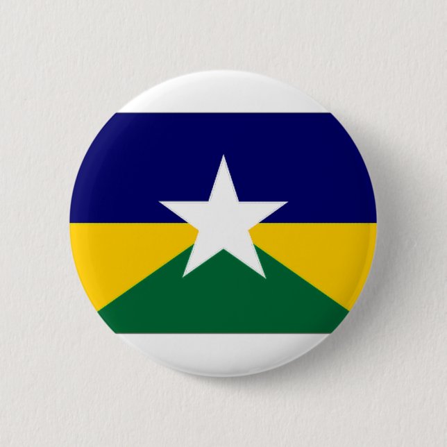 Brazil Rondonia Flag Button (Front)
