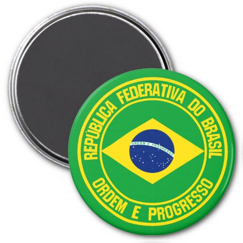 Brazil Round Emblem Magnet