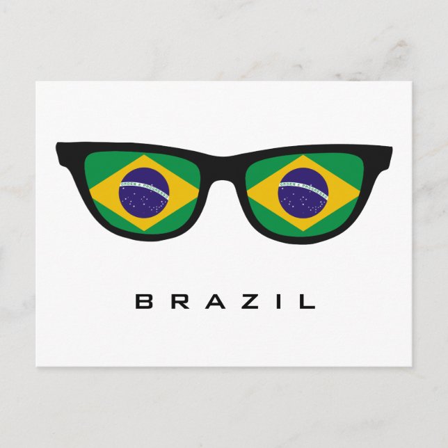Brazil Shades custom text & color postcard (Front)