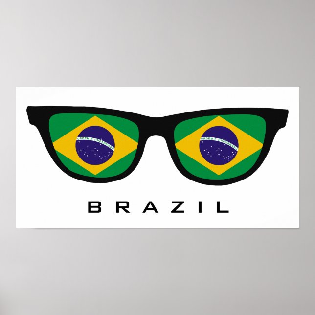 Brazil Shades custom text & color poster (Front)