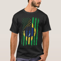 Brazil Shirt Brasil Soccer USA America Flag Tee
