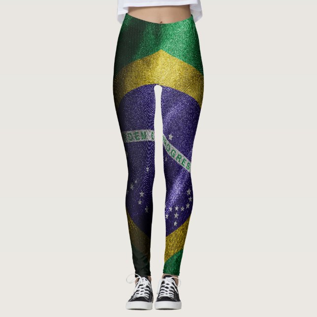 Brazil silk flag leggings (Front)