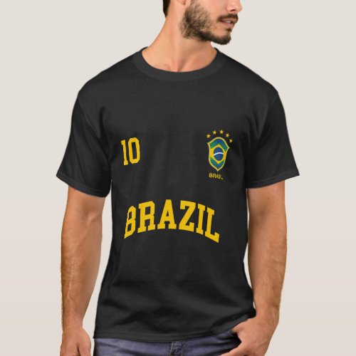Brazil Soccer 10 Brazilian Football Team T_Shirt