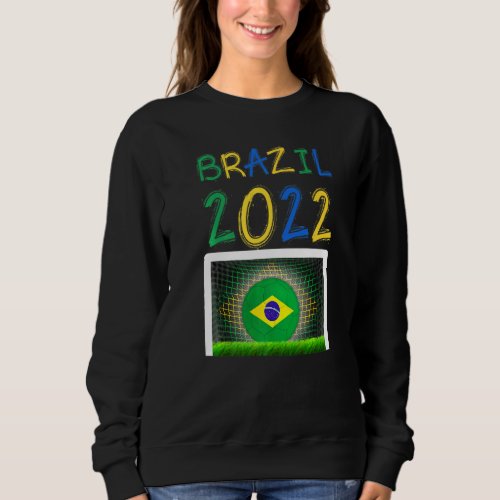 Brazil Soccer 2022 Brazilian Flag Futebol Graphic Sweatshirt