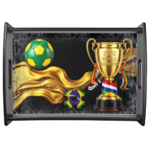 Brazil Soccer: 2026 Global Games Black Gold Swirl