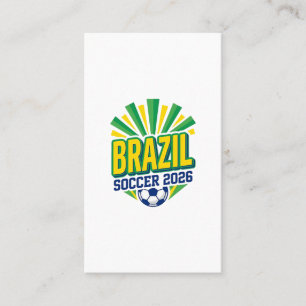 Brazil Soccer 2026 Soccer Bold Country Typography  Business Card
