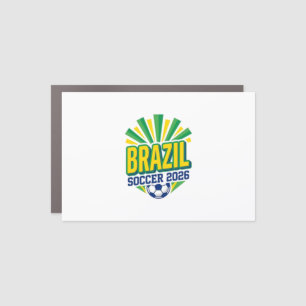 Brazil Soccer 2026 Soccer Bold Country Typography Car Magnet