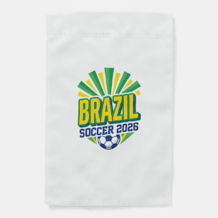 Brazil Soccer 2026 Soccer Bold Country Typography Garden Flag