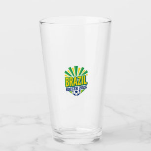 Brazil Soccer 2026 Soccer Bold Country Typography  Glass